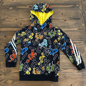 Boys Adidas Mickey Mouse Hoodie Size 7 Black Yellow